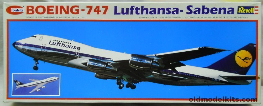 Revell 1/144 Boeing 747 Jumbo Jet Lufthansa or Sabena - Lodela Issue, RH4228 plastic model kit